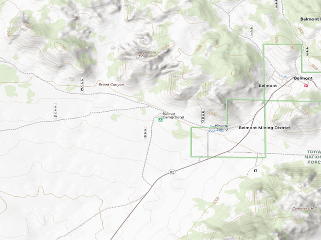 USGS topographic map of Belmot Camground
