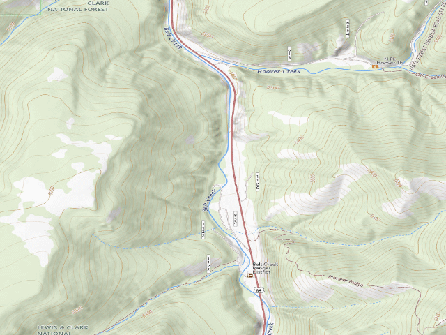 USGS topographic map of Belt Creek-001