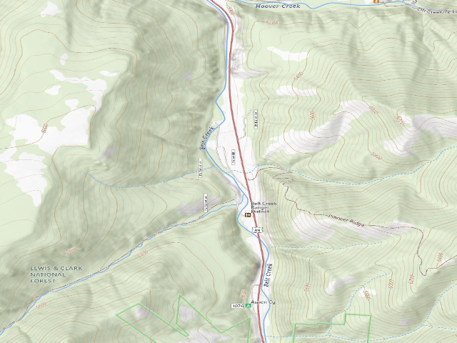 USGS topographic map of Belt Creek-002