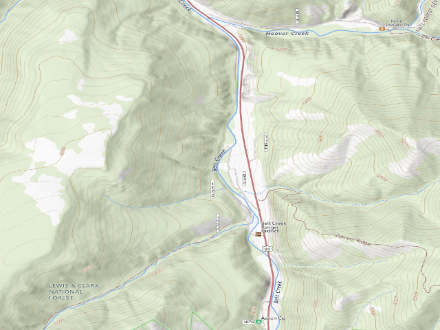 USGS topographic map of Belt Creek-003B