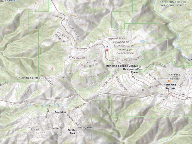 USGS topographic map of Bench Camp, Pct Trail Camp