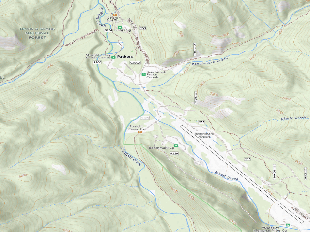 USGS topographic map of Benchmark 009