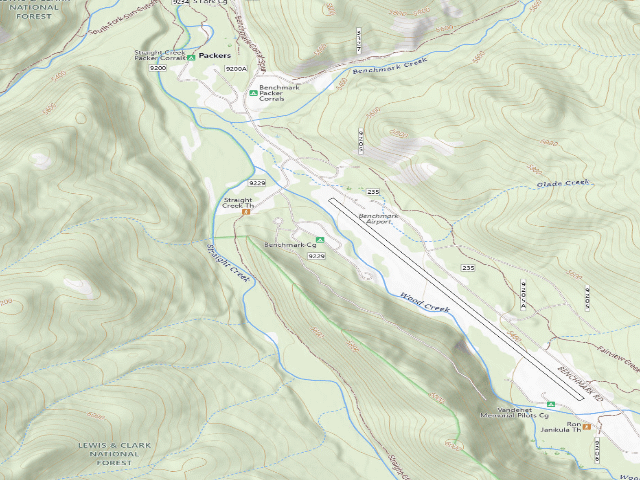 USGS topographic map of Benchmark Cg