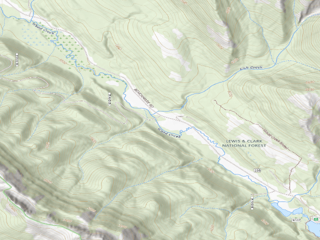 USGS topographic map of Benchmark Road
