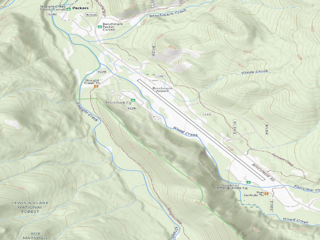 USGS topographic map of Benchmark2-002