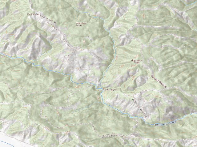 USGS topographic map of Benmore Ridge Campground