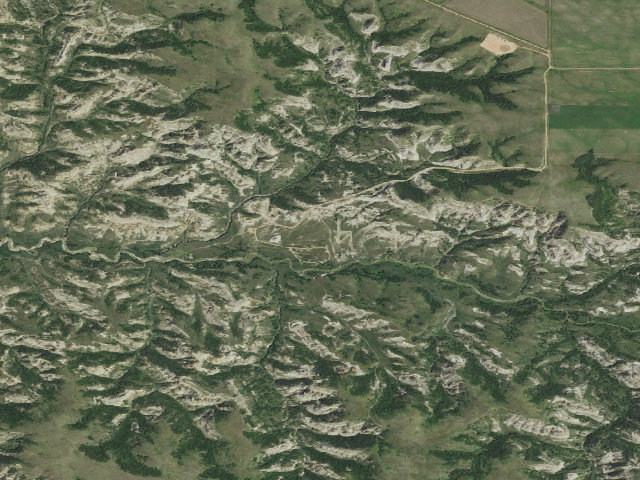 Aerial image of Bennett Campground
