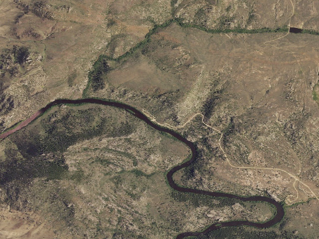 Aerial image of Bennett Peak Campground