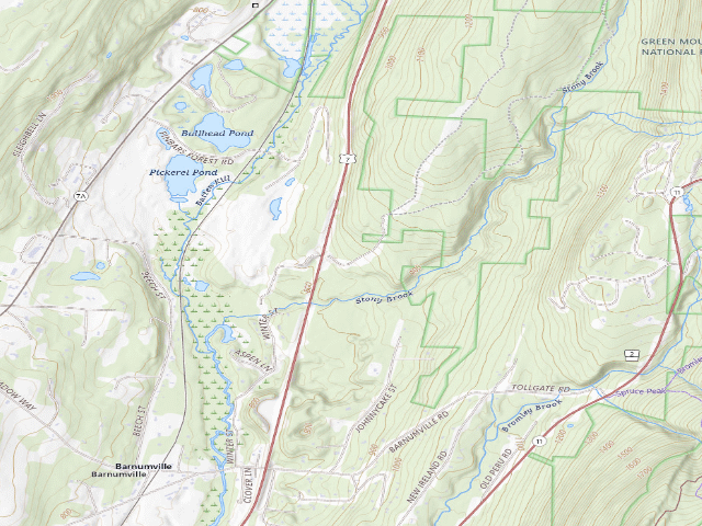 USGS topographic map of Bennington County