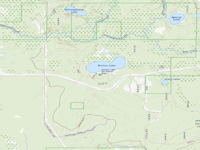 USGS topographic map of Benton Lake Recreation Area