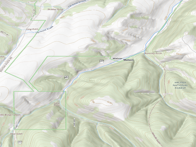 USGS topographic map of Benton Rd 287 018