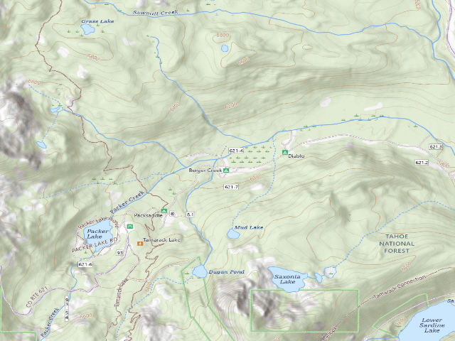 USGS topographic map of Berger Creek