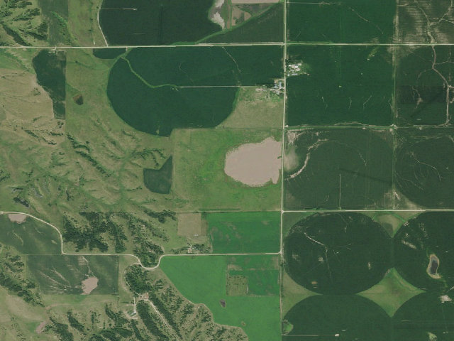 Aerial image of Berggren-Young WMA