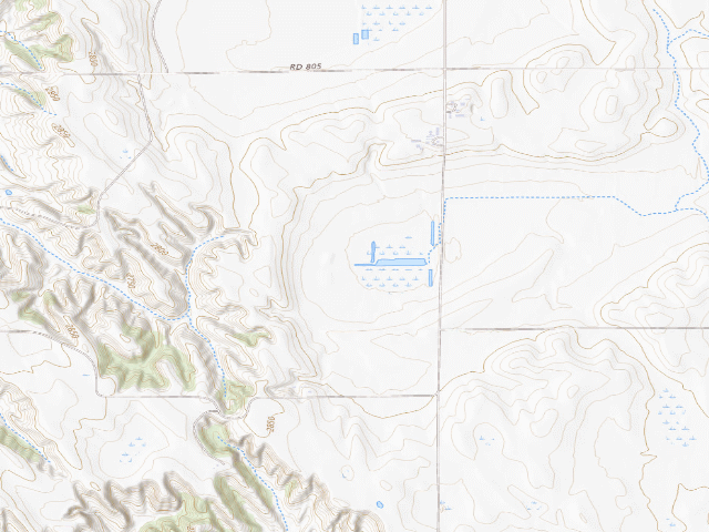 USGS topographic map of Berggren-Young WMA
