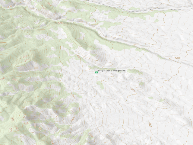 USGS topographic map of Berry Creek Campground