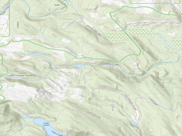 USGS topographic map of Bertha Creek 01