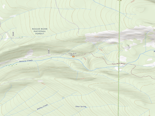 USGS topographic map of Bessie Shelter