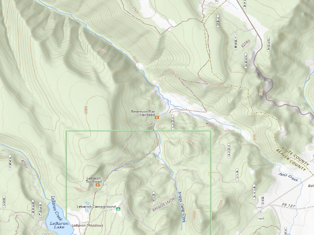 USGS topographic map of Betenson Flat Trailhead