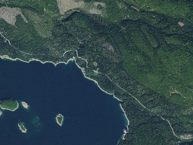 Aerial image of Betty Creek Pullout
