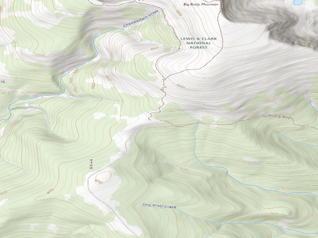 USGS topographic map of Big Baldy - 3300 - 01