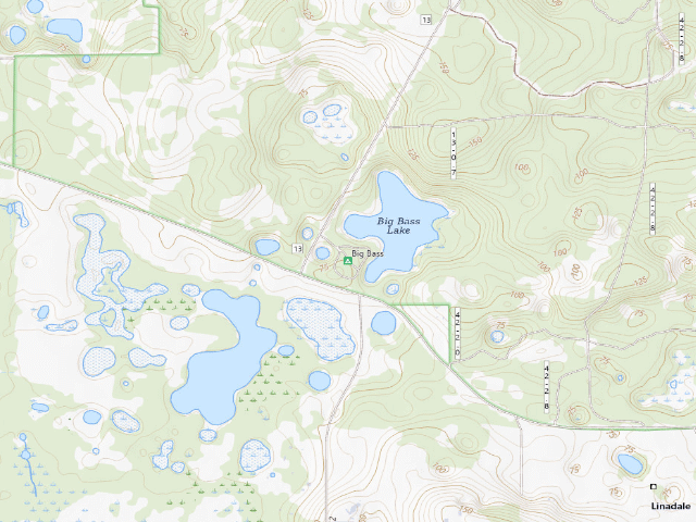 USGS topographic map of Big Bass