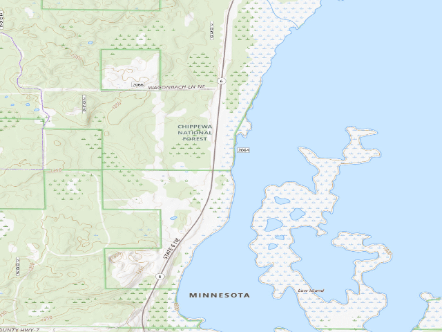 USGS topographic map of Big Bass Lake - W30