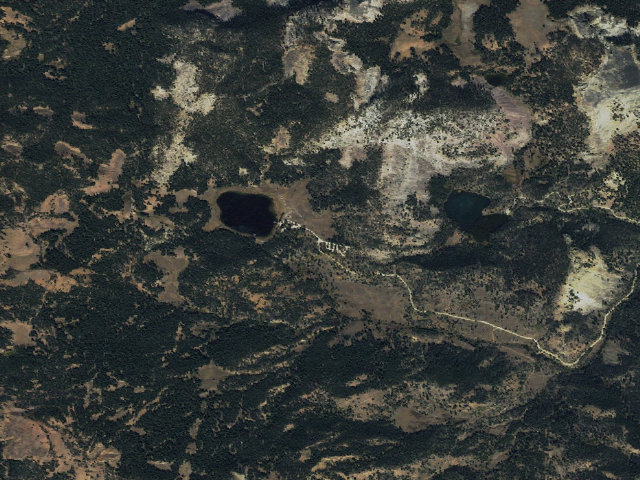Aerial image of Big Bayhorse Campground