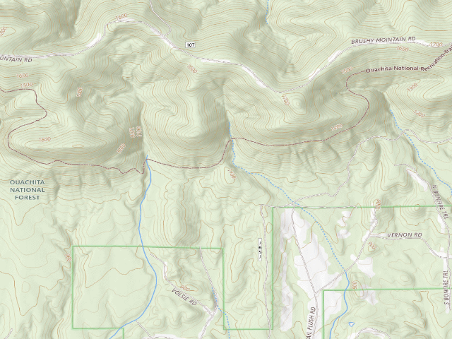 USGS topographic map of Big Bear Trail Shelter