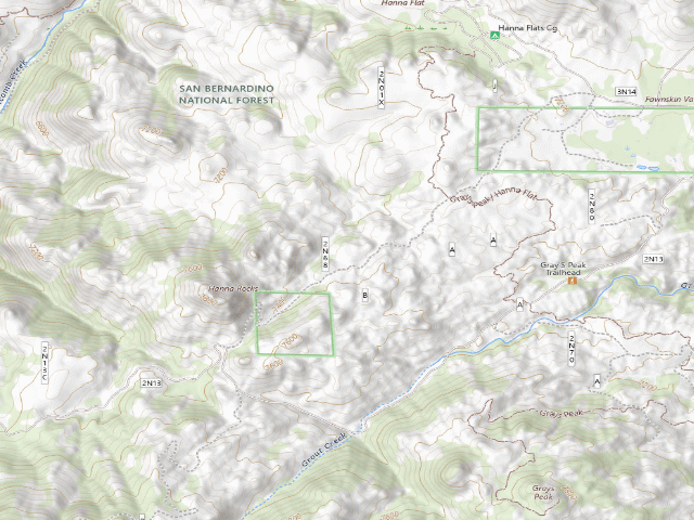 USGS topographic map of Big Bear Yellow Post Sites