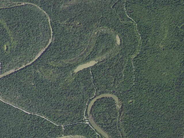 Aerial image of Big Bell Lake Camping Area