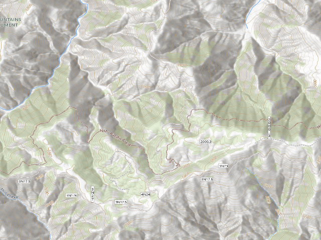 USGS topographic map of Big Buck Trail Camp