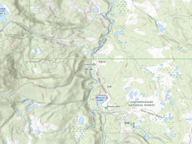 USGS topographic map of Big Cimarron