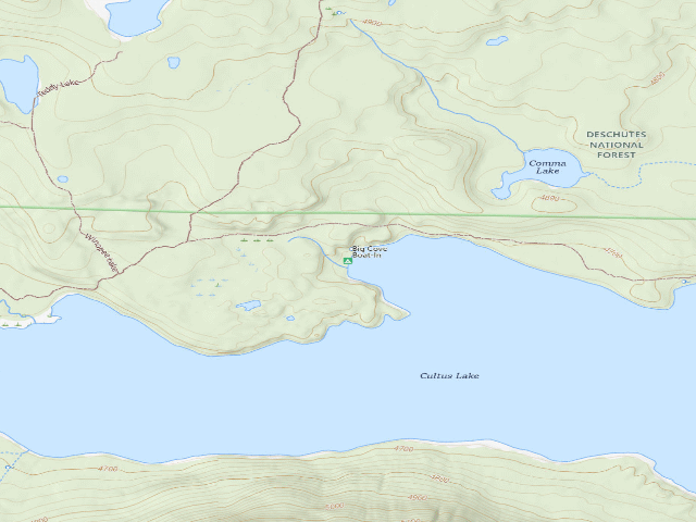 USGS topographic map of Big Cove Boat-In