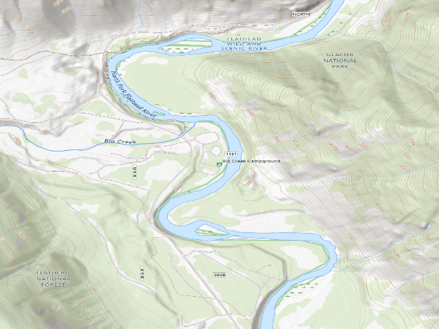 USGS topographic map of Big Creek Campground