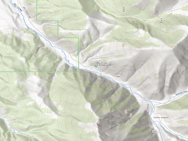 USGS topographic map of Big Creek Campground