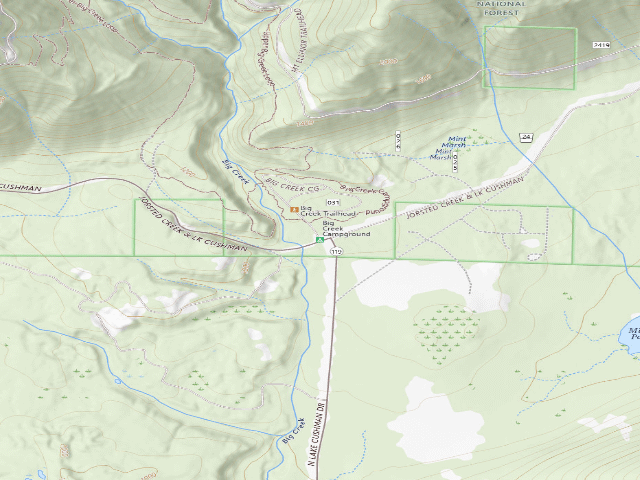 USGS topographic map of Big Creek Campground