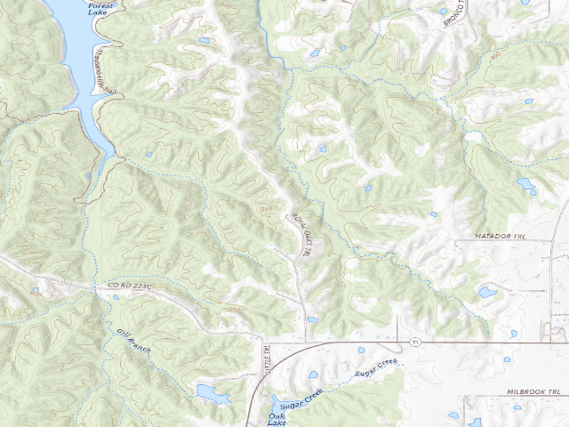 USGS topographic map of Big Creek Conservation Area