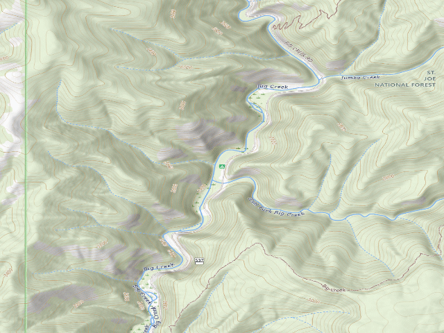 USGS topographic map of Big Creek