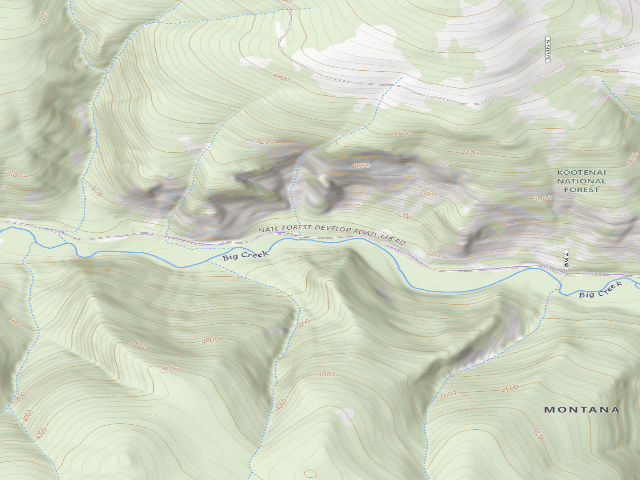 USGS topographic map of Big Creek Mm4