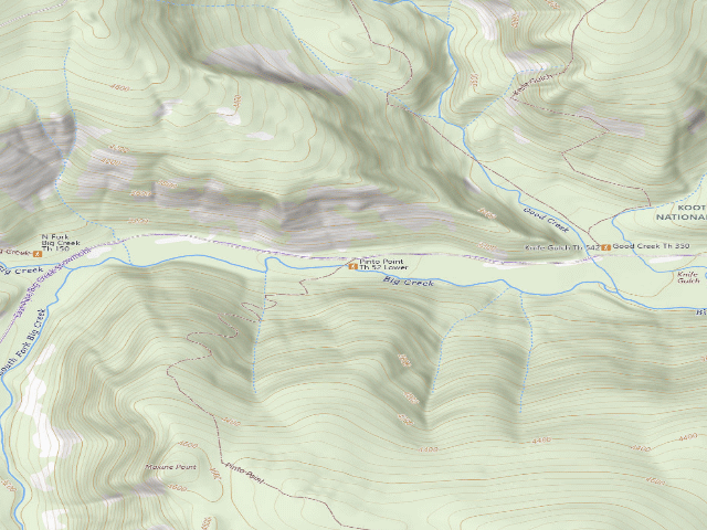 USGS topographic map of Big Creek Mm6
