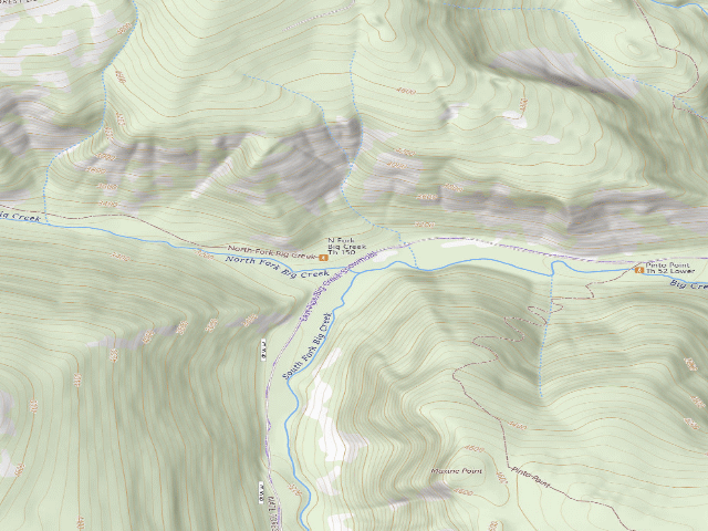 USGS topographic map of Big Creek Mm7