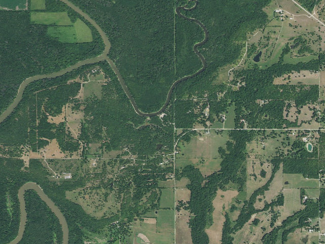 Aerial image of Big Creek (Oologah WMA)