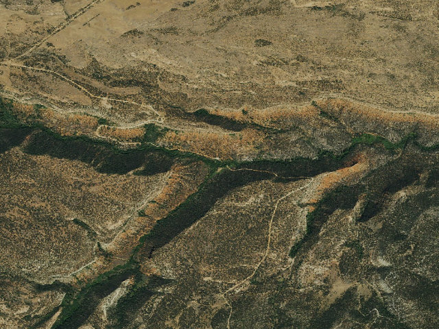 Aerial image of Big Dominguez Campground