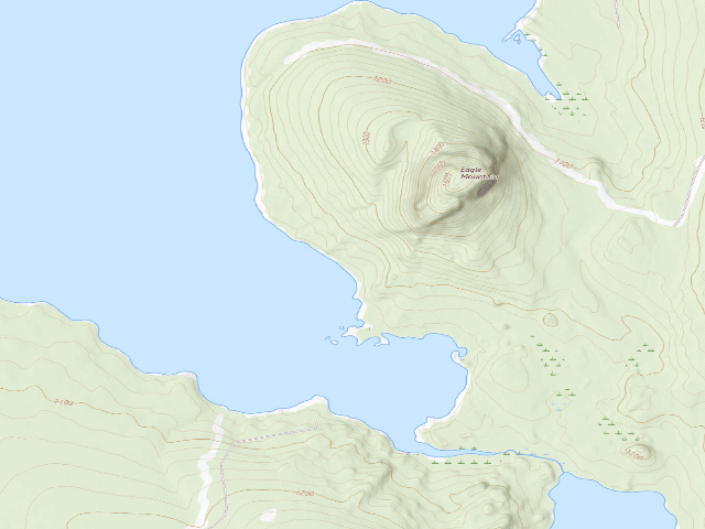 USGS topographic map of Big Duck Cove 1 (Moosehead Lake Shoreline Public Land)