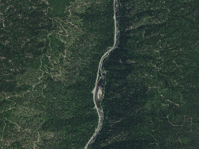 Aerial image of Big Eddy Campground