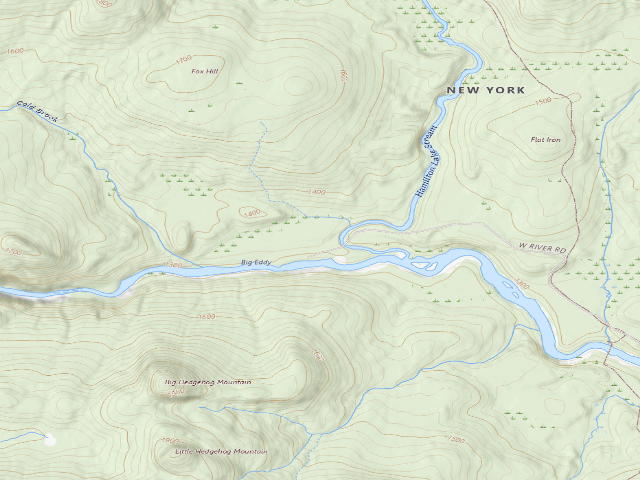 USGS topographic map of Big Eddy Campsite #2 (Silver Lake Wilderness)