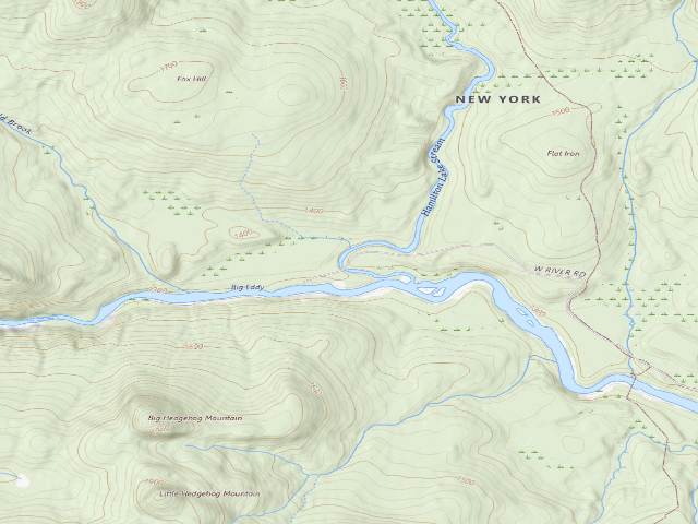 USGS topographic map of Big Eddy Tentsite (Silver Lake Wilderness)