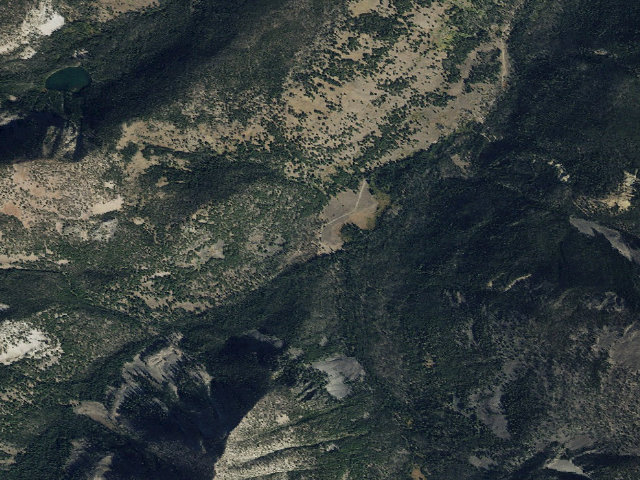 Aerial image of Big Eightmile Campground/Trailhead