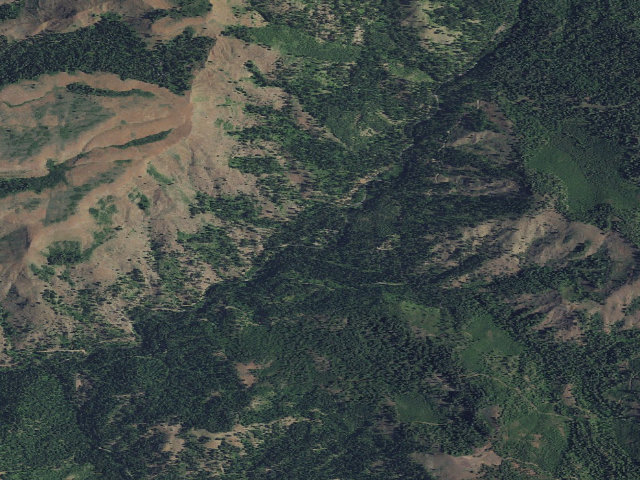 Aerial image of Big Flat Campground
