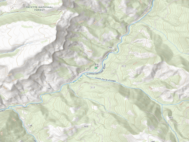 USGS topographic map of Big Flat Campground